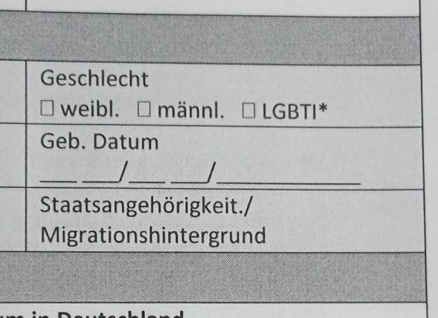 LGBTQI-Fragebogen Berlin - Genderwahn